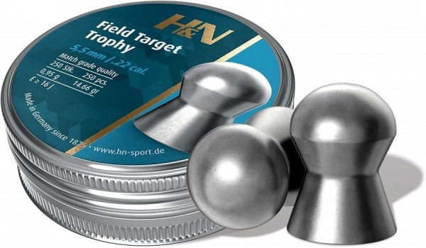 H&N FIELD TARGET TROPHY .22 14.66gr 5.53mm TIN OF 250