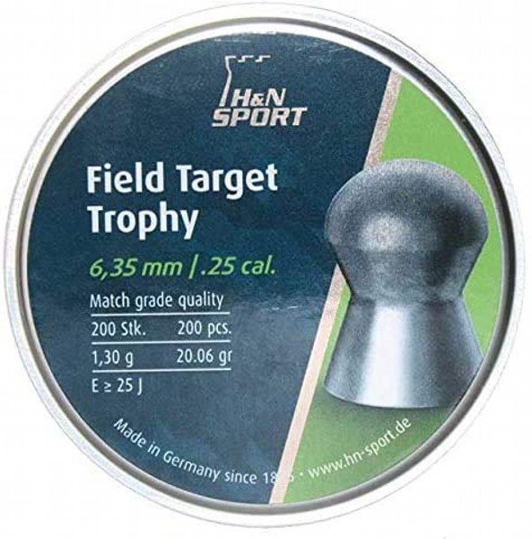 H&N FIELD TARGET TROPHY .25 20.06gr 6.35mm TIN OF 200